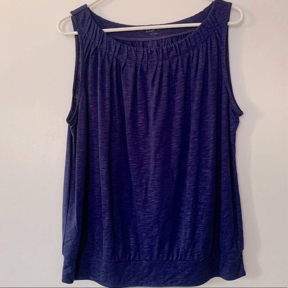 LOFT Navy Sleeveless Top NWT Sz. Large
